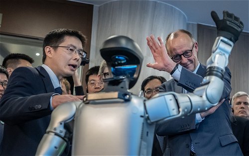 Friedrich Merz bei seinen Konsultationen in Peking