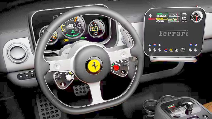 Das Innere des Ferrari Luce